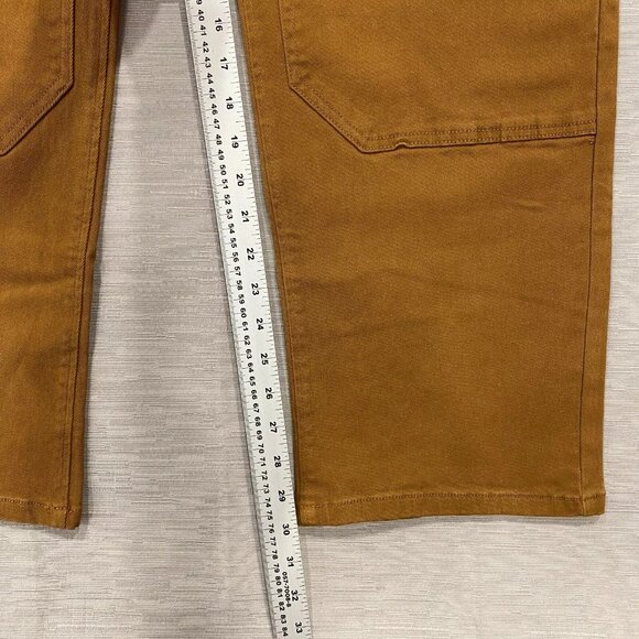 Caterpillar CAT Carpenter Work Pants Mens 38 x 30 Brown Tool Pockets Double Knee - Picture 9 of 12